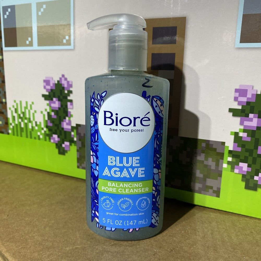 Bioré Blue Agave Balancing Pore Facial Cleanser for combination skin Baking soda